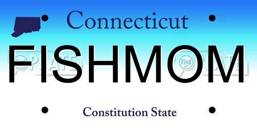 FISHMOM Connecticut License Plate