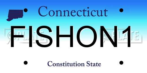FISHON1 Connecticut License Plate