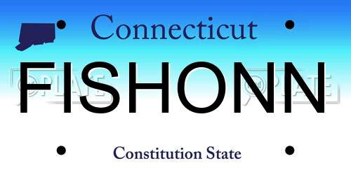 FISHONN Connecticut License Plate