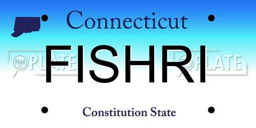 FISHRI Connecticut License Plate