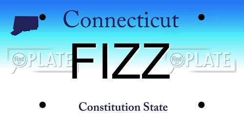 FIZZ Connecticut License Plate