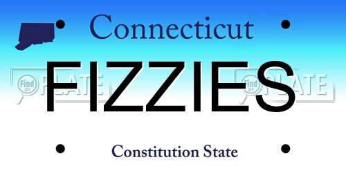FIZZIES Connecticut License Plate