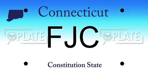FJC Connecticut License Plate