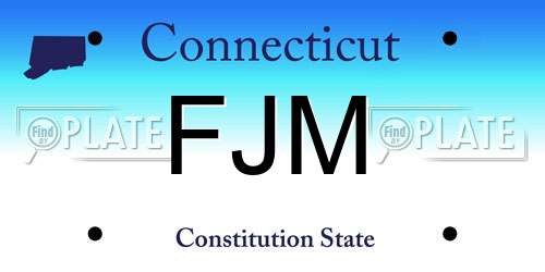 FJM Connecticut License Plate