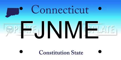 FJNME Connecticut License Plate