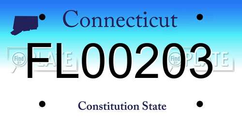 FL00203 Connecticut License Plate