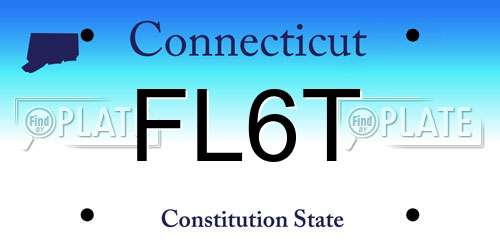 FL6T Connecticut License Plate