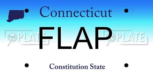 FLAP Connecticut License Plate