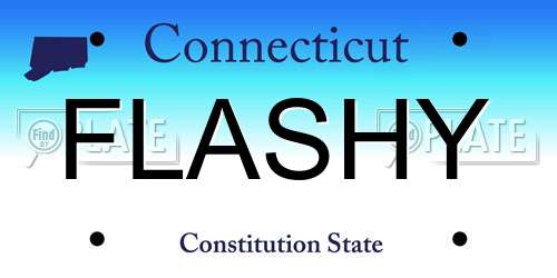 FLASHY Connecticut License Plate