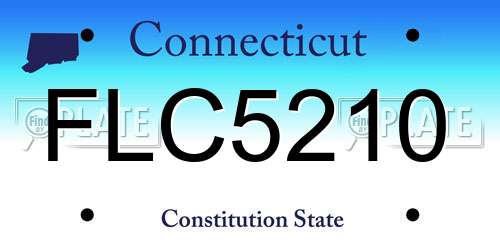 FLC5210 Connecticut License Plate