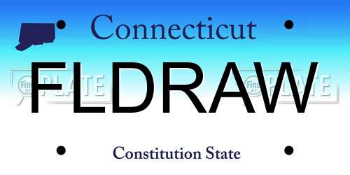 FLDRAW Connecticut License Plate