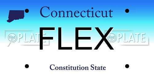 FLEX Connecticut License Plate