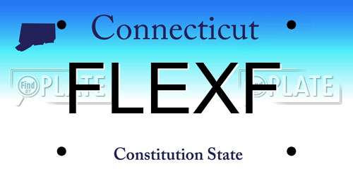 FLEXF Connecticut License Plate