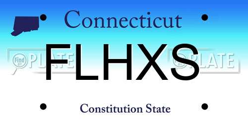 FLHXS Connecticut License Plate