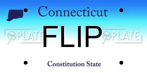 FLIP Connecticut License Plate