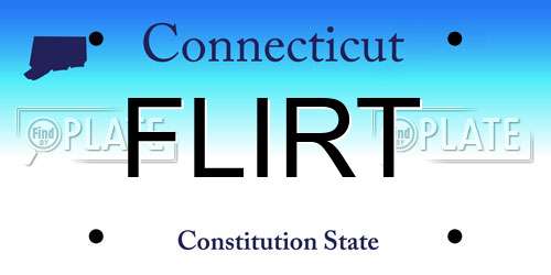 FLIRT Connecticut License Plate
