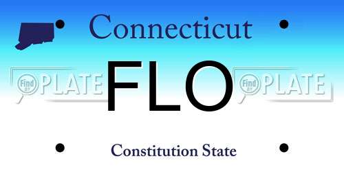 FLO Connecticut License Plate