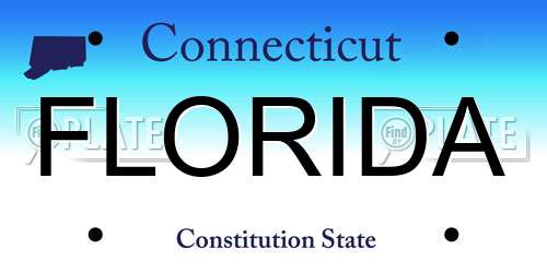 FLORIDA Connecticut License Plate