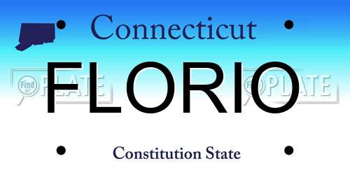 FLORIO Connecticut License Plate