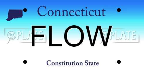 FLOW Connecticut License Plate