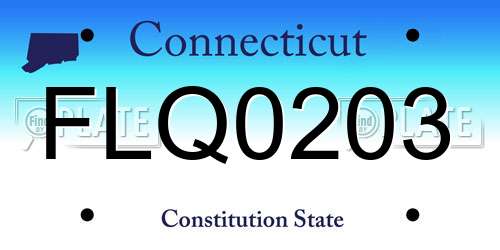 FLQ0203 Connecticut License Plate