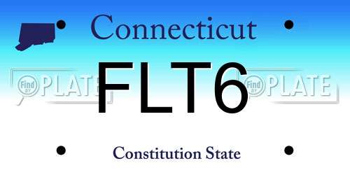 FLT6 Connecticut License Plate