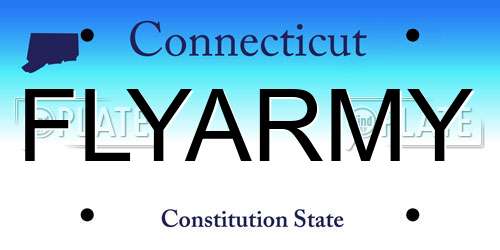 FLYARMY Connecticut License Plate