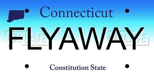 FLYAWAY Connecticut License Plate
