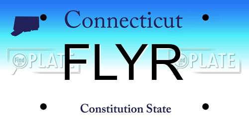 FLYR Connecticut License Plate