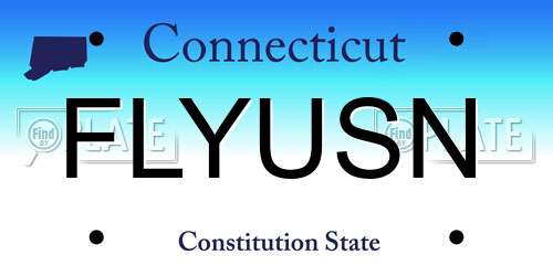 FLYUSN Connecticut License Plate