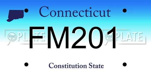 FM201 Connecticut License Plate