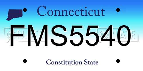 FMS5540 Connecticut License Plate