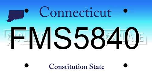 FMS5840 Connecticut License Plate