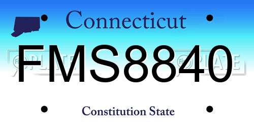 FMS8840 Connecticut License Plate