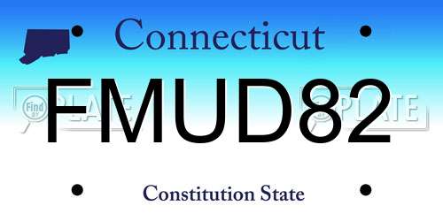 FMUD82 Connecticut License Plate