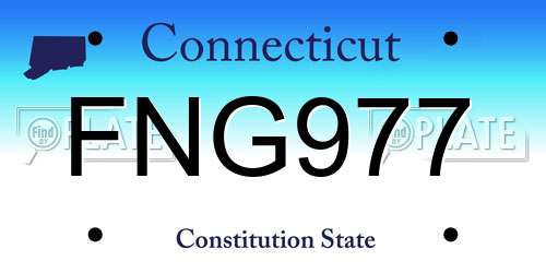 FNG977 Connecticut License Plate