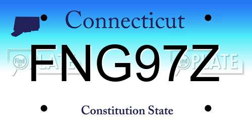 FNG97Z Connecticut License Plate