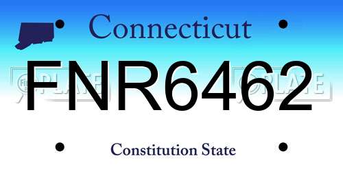 FNR6462 Connecticut License Plate