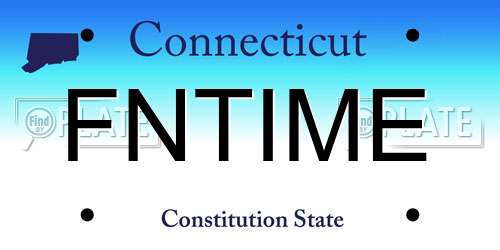 FNTIME Connecticut License Plate