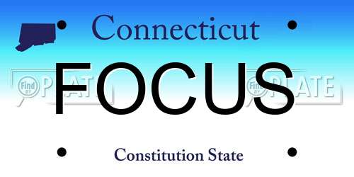 FOCUS Connecticut License Plate