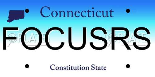 FOCUSRS Connecticut License Plate