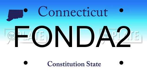 FONDA2 Connecticut License Plate