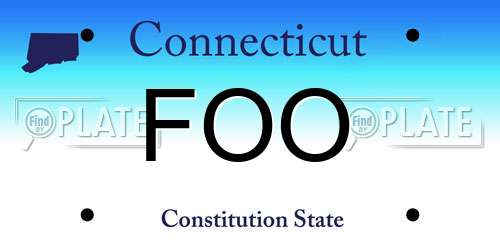 FOO Connecticut License Plate