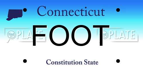 FOOT Connecticut License Plate