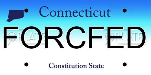 FORCFED Connecticut License Plate