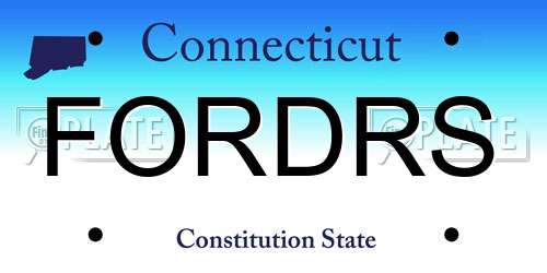 FORDRS Connecticut License Plate