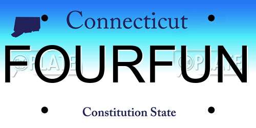 FOURFUN Connecticut License Plate