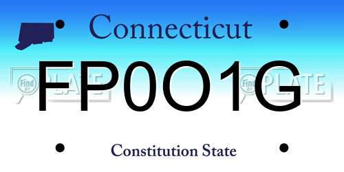 FP0O1G Connecticut License Plate
