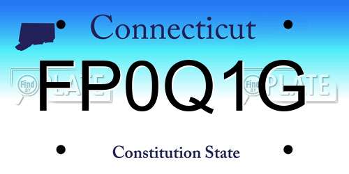 FP0Q1G Connecticut License Plate