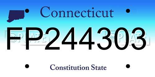 FP244303 Connecticut License Plate